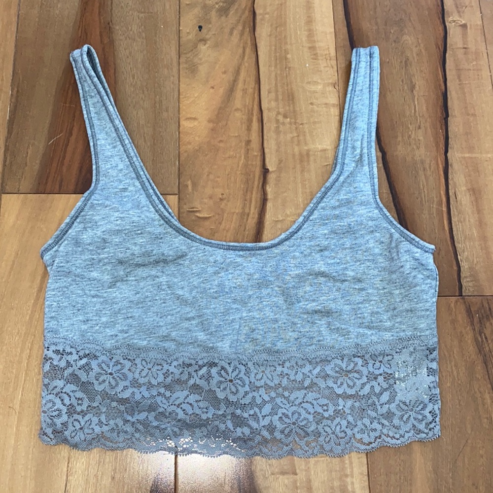 LIKE NEW~HOLLISTER UNLINED BRALETTE GREY~SMALL